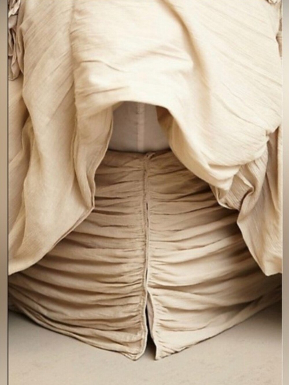 NEW Anthropologie Georgina Twin Bedskirt Cream Color All Cotton 15" Drop